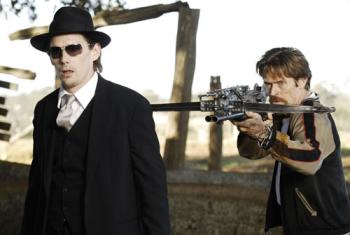 Ethan Hawke & Willem Dafoe in the movie Daybreakers