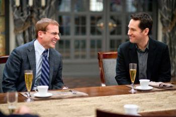 Steve Carell & Paul Rudd in the movie Dinner for Schmucks