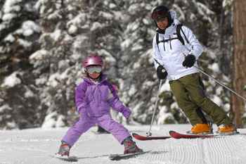 Family Ski Vacations - Learning to ski at Northstar at Tahoe resort