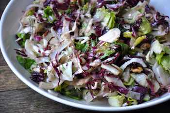 Fennel and Radicchio Winter Salad with Pecans, A Christmas Treat With the Taste of Days Gone By