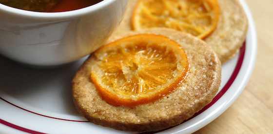 Five-Spice Cookies with Candied Mandarin Oranges Recipe