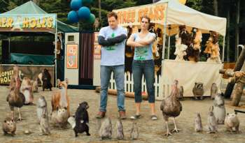 Brendan Fraser & Brooke Shields in the movie Furry Vengeance