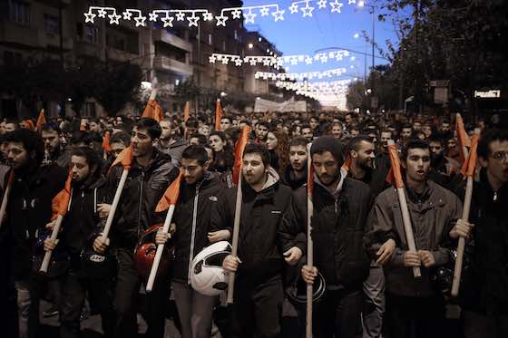 Greeks March to Mark 1973 Student Revolt, Protest Against Austerity