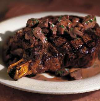 Grilled Entrecote with Mushroom Ragout