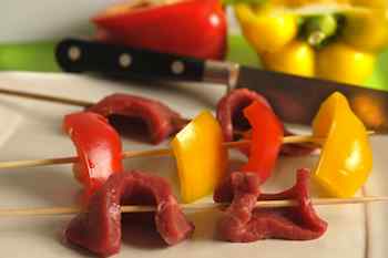 Grilled Steak and Bell Pepper Kabobs