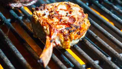 Grilled Veal Chops with Grilled Salsa Recipe