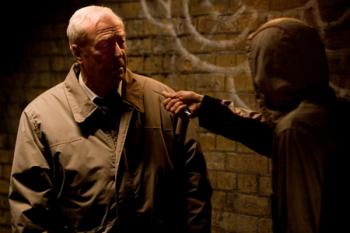 Michael Caine & Emily Mortimer in the movie Harry Brown