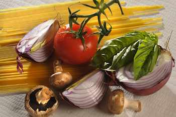 Harvest Vegetables and Spaghetti Pasta Dinner Recipe