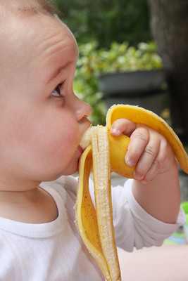 There are no 'forbidden' foods for young children anymore, except those that can trigger choking issues.