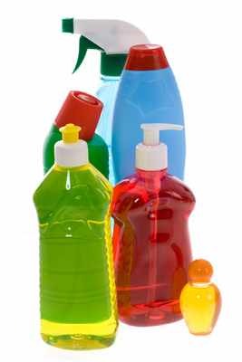Many of the chemicals in cleaning products contain volatile organic compounds, which can have health effects ranging from eye irritation to cancer.