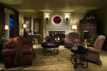 Warm, cozy holiday gatherings are inspired by a conversational living room arrangement. Thoughtful arrangement will help your guests enjoy themselves more and keep them out of the kitchen