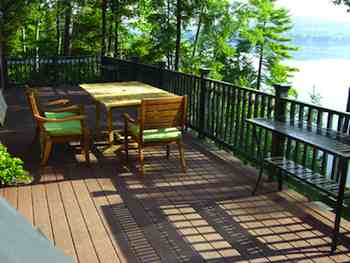 One of your decisions when staining a deck is to choose whether you want a colored or clear finish