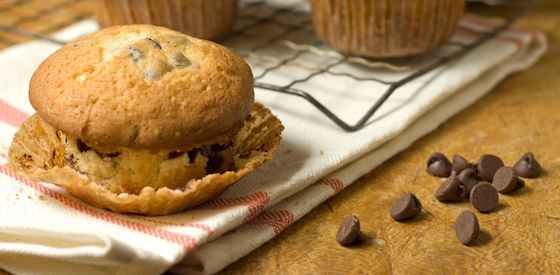 Homemade Chocolate Chip Muffins for Breakfast Recipe
