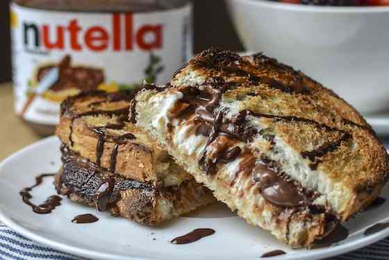Hot Baked Nutella and Cream Cheese Sandwich Recipe