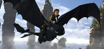Jay Baruchel & Gerard Butler in the movie How to Train Your Dragon