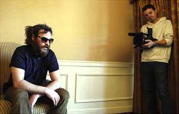 Joaquin Phoenix & Antony Langdon  in the movie I'm Still Here