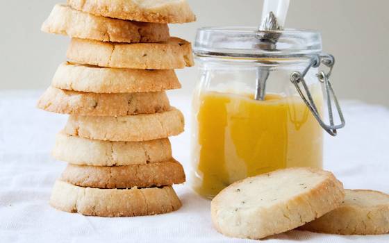 Lemon Lime Curd Cookies with Rosemary Sables Recipe