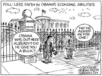 Less Faith in Obama's Economic Abiltities (c) Wayne Stayskal