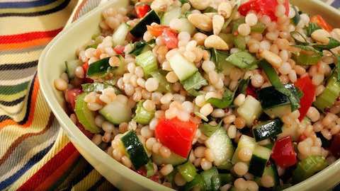 Mediterranean Strawberry-Spinach Couscous Salad Recipe