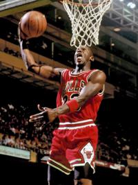 Michael Jordan in Action NBA Basketball Hall of Famer