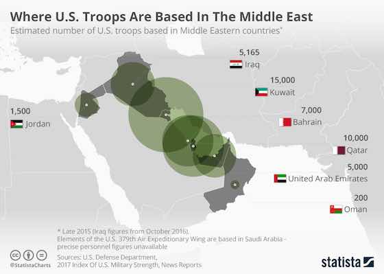 Middle East: Where U.S. Troops Are Based 