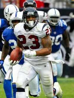 NFL 2011 - Hamstring Injury Makes Texans Arian Foster Iffy for Opener