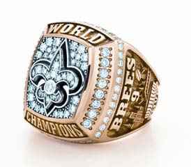 Saints Super Bowl rings - Super Bowl XLIV NFL World Champions