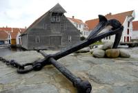 In Skudenshavn, nearly everything had a maritime motif, like this giant anchor in one of the town's squares. Western Norway