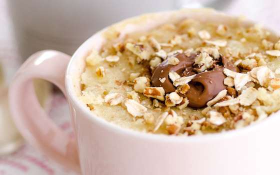 Oatmeal Nutella Mug Cake Recipe