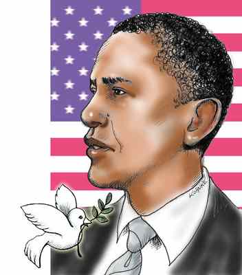 President Obama winning the Nobel Peace Prize (c) Jennifer Kohnke