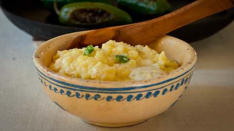 Oeufs au Plat and Jalapeno Cheese Grits Recipe
