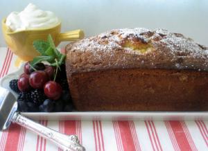 Old Fashioned Pound Cake with Honey Whipped Cream  Dessert