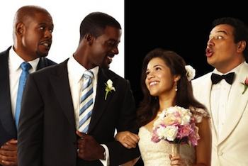 America Ferrera & Lance Gross in the movie Our Family Wedding