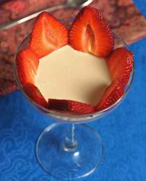 Panna Cotta with Cointreau and Strawberries Recipe
