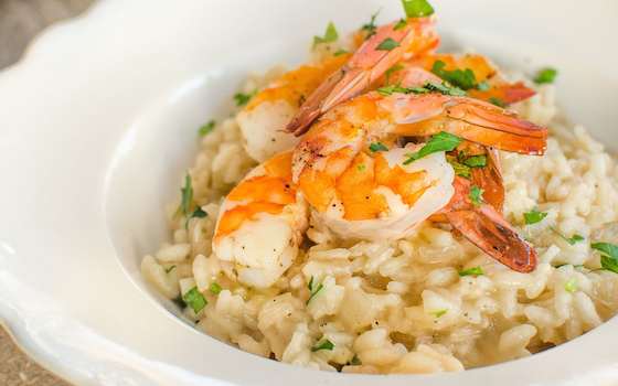 Parmesan Risotto with Roasted Shrimp Recipe