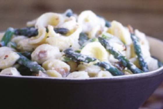 Pasta with Asparagus, Ricotta and Prosciutto Recipe
