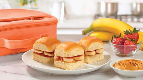 Peanut Butter, Jelly and Banana Sliders