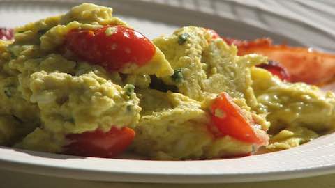 Scrambled Eggs With Tomatoes & Herbs Recipe