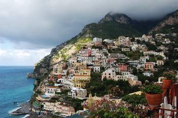 Positano, the jewel of Italy's Amalfi Coast, hugs the rugged shoreline Photographer: Rick Steves