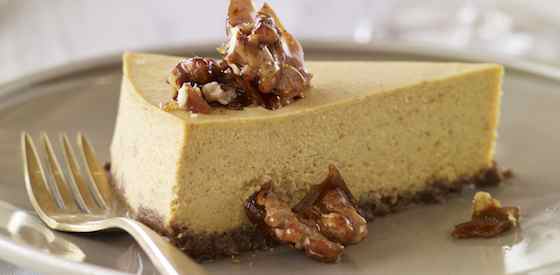 Pumpkin Cheesecake with Gingersnap-Walnut Crust Recipe