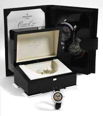 The rare Patek Philippe wristwatch sold for $576,000 recently in an Antiquorum New York auction
