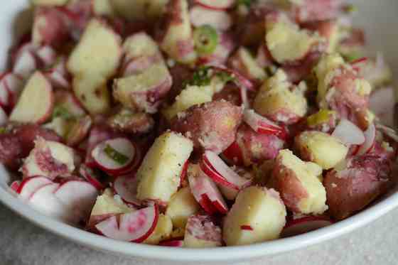 Red Potato Salad with Scallions and Radishes Recipe