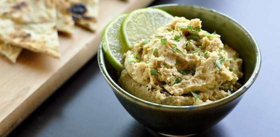 Roasted Jalapeno and Lime Hummus Appetizer 
