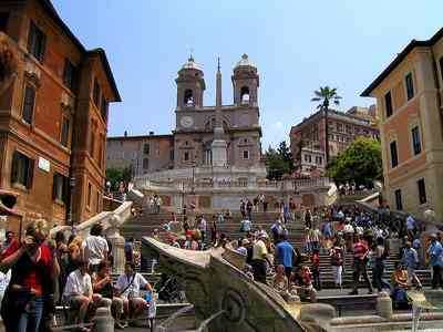 The Spanish Steps is a popular spot for families traveling with children