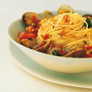Seafood and Angel Hair Pasta  - Diane Rossen Worthington Recipes