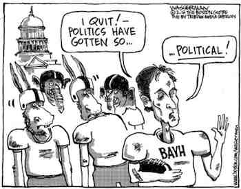 Senator Evan Bayh: Bye-Bye Bayh (c) Dan Wasserman