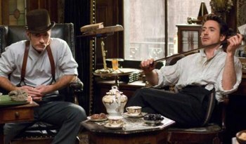 Robert Downey Jr. & Jude Law  in the movie Sherlock Holmes