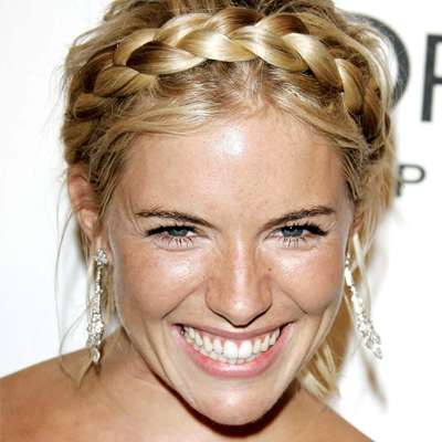 Sienna Miller's Carefree Crown Braid