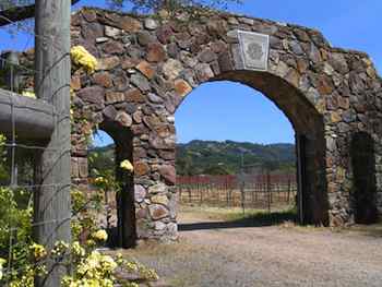 Sebastiani Cherry Block with Mayacamas range in background