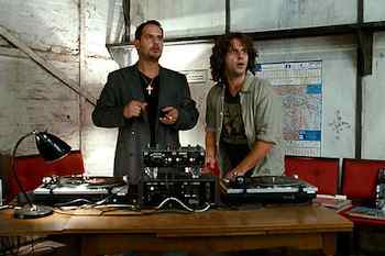 Adam Bousdoukos & Moritz Bleibtreu  in the movie Soul Kitchen